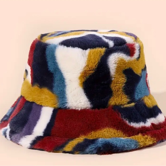 Accessories - Multicolor Faux Fur Bucket Hat